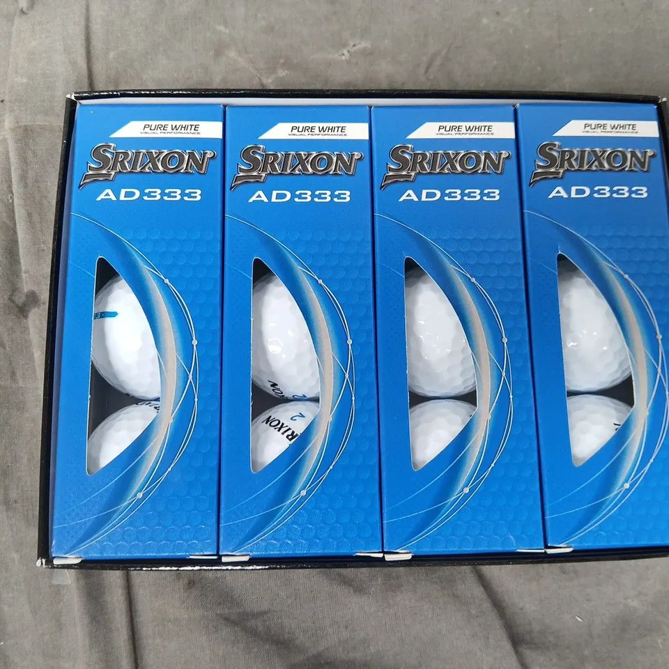 BOXED SRIXON AD333 GOLF BALLS WHITE