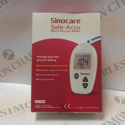 SEALED SINOCARE SAFE-ACCU BLOOD GLUCOSE METER