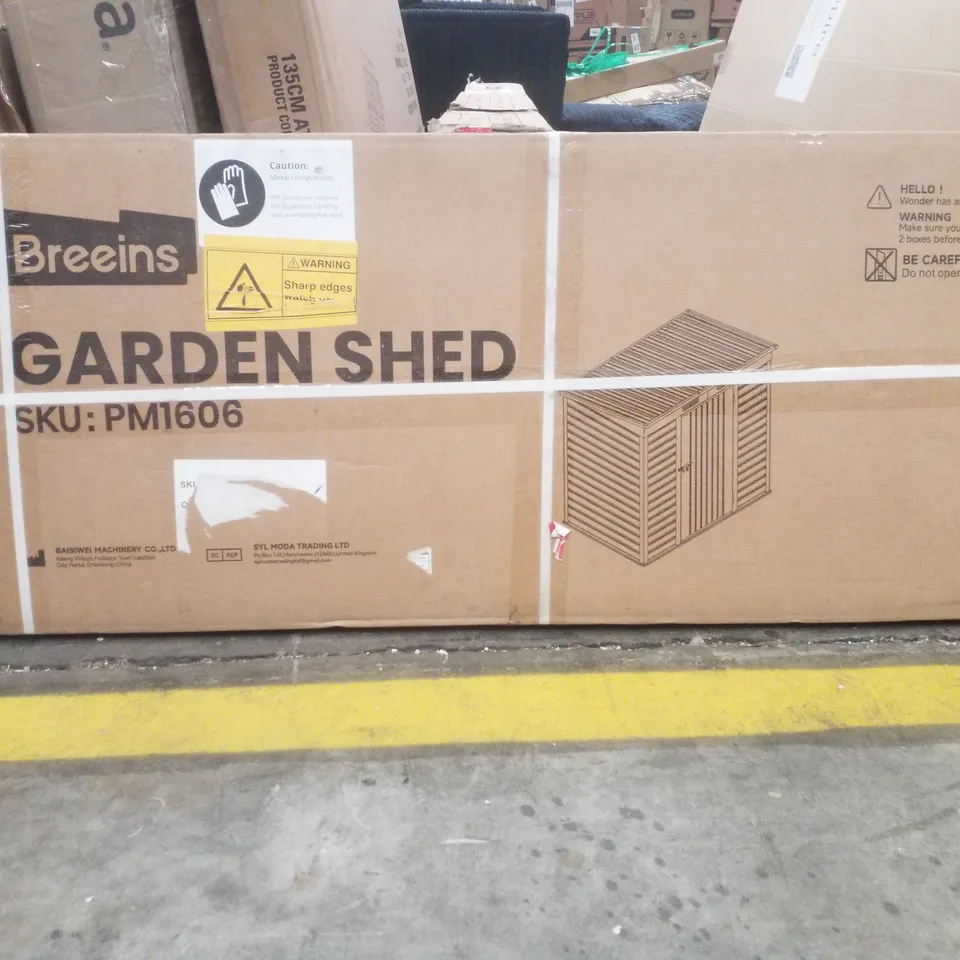 BOXED BREEINS ANTHRACITE GARDEN SHED (2 BOXES)