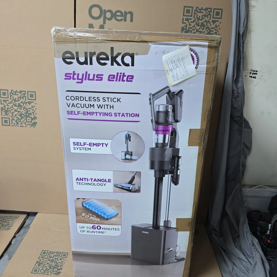 EUREKA STYLUS ELITE CORDLESS STICK VACUUM WITH SELF-EMPTYING STATION – BOXED