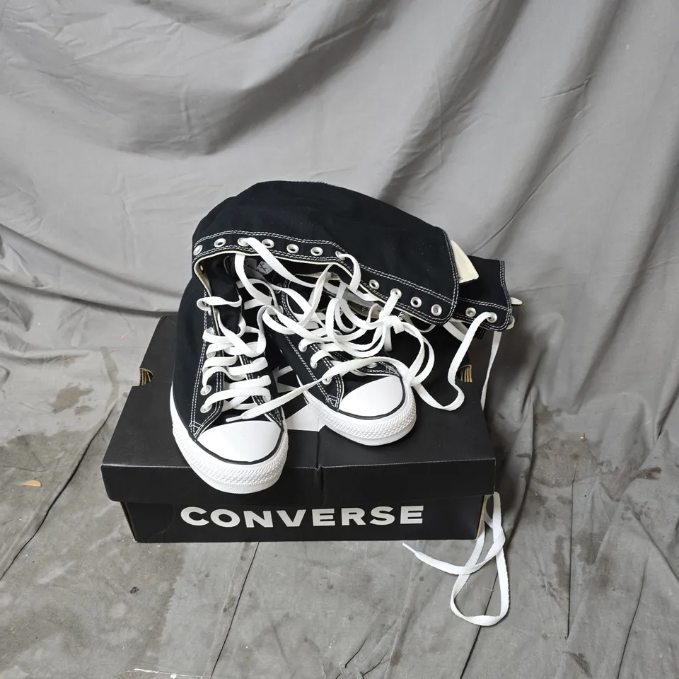 CONVERSE CHUCK TAYLOR ALL STAR HIGH-TOP SNEAKERS – BLACK SIZE 9.5