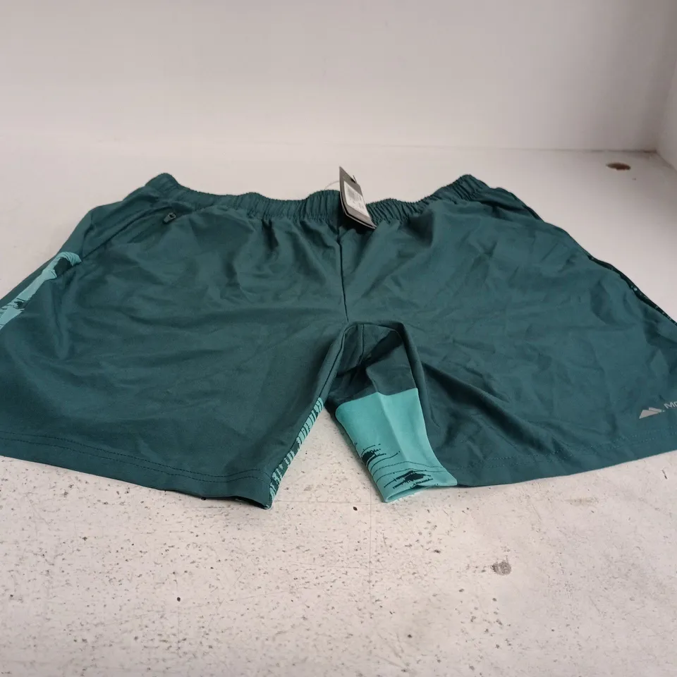 MONTERRAIN MOUNTAIN EXPLORATION DIVIDE WOVEN RUNNING SHORT – COASTAL DRIFT/SEAFARER TEAL – XL