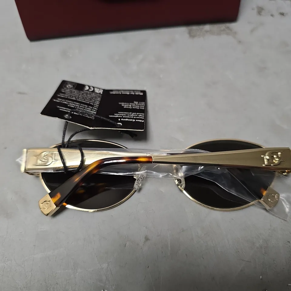 DUNE GLEE GOLD OVAL FRAME SUNGLASSES 
