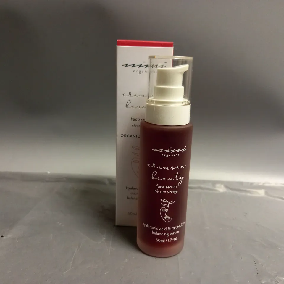 BOXED NINI CRIMSON BEAUTY HYALURONIC ACID & MICROBIOME BALANCING SERUM 50ML 