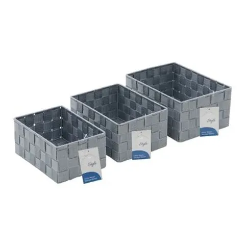 BOXED JVL FABRIC DECORATIVE BASKET (1 BOX)