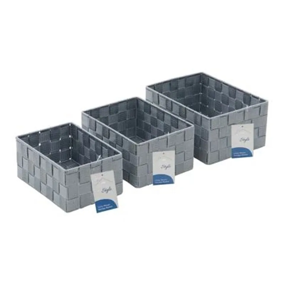 BOXED JVL FABRIC DECORATIVE BASKET (1 BOX)