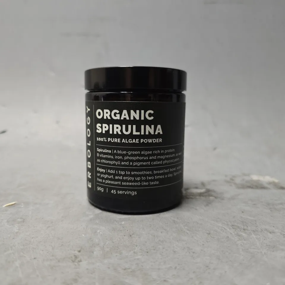 ERBOLOGY ORGANIC SPIRULINA 100% PURE ALGAE POWDER 