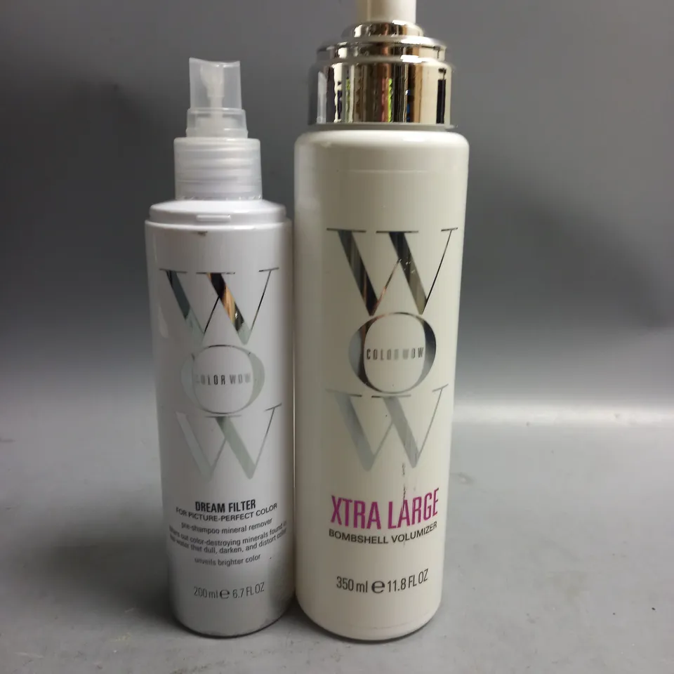 LOT OF 2 COLOR WOW DREAM FILTER 200ML AND XTRA LARGE VOLUMIZER 350ML