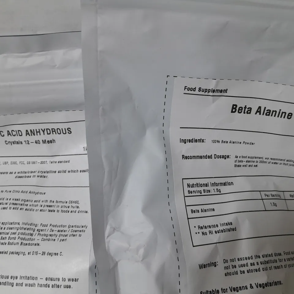 LOT OF 5 ASSORTED FOOD SUPPLEMENTS TO INCLUDE ADAPTOGENS SUPERFOOD MUSHROOMS, MYOTA METABOLIC BOOSTER AND BETA ALANINE