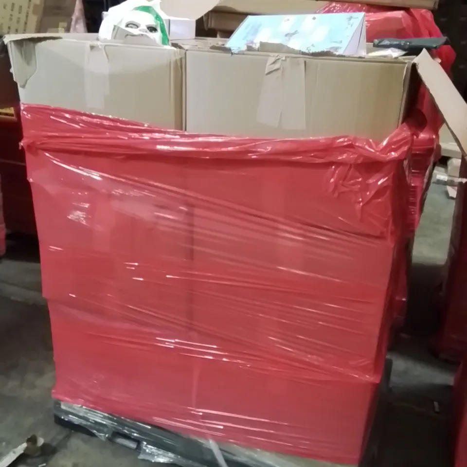 PALLET CONTAINING VARIOUS ASSORTED BOXED HOUSEHOLD ITEMS TO INCLUDE: CRAFT KITS, MASKS, PAINTING BY NUMBERS,  KIDS GLOBE, PUZZLES, PHONES CASES  AND LOTS MORE UNMARKED BOXED ITEMS 