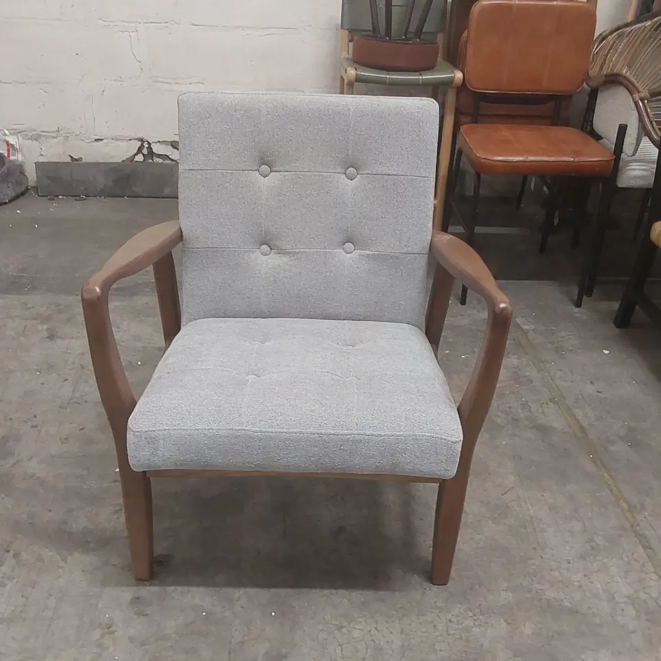 DESIGNER SOLID WOOD FRAME ARMCHAIR