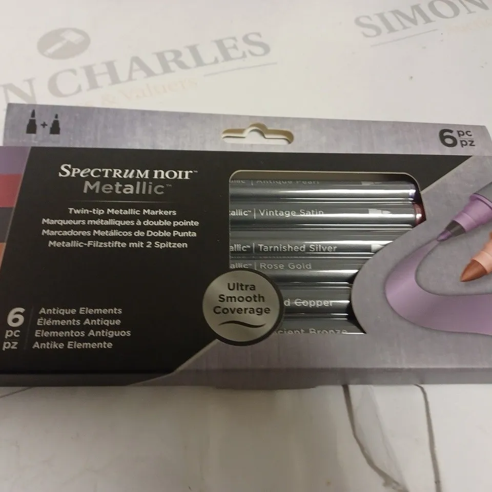 5 X BOXED SPECTRUM NOIR - METALLIC MARKERS (6PK)