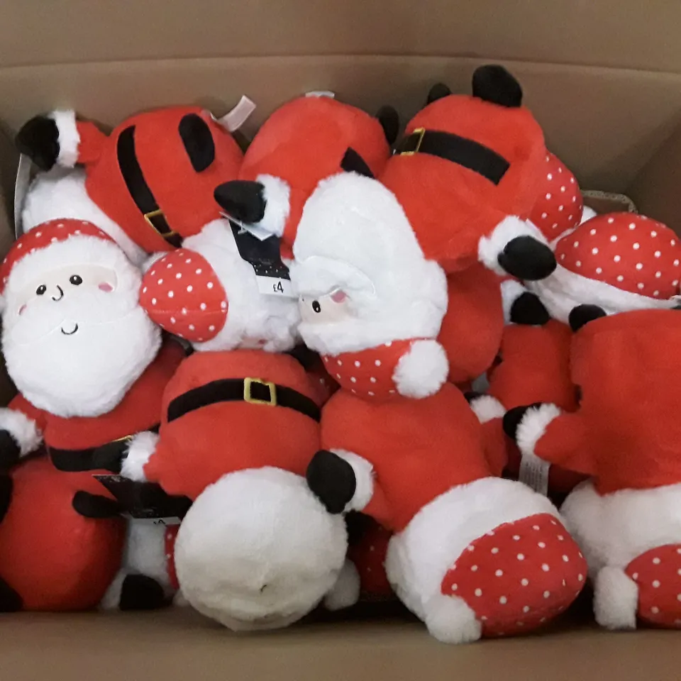 BOX CONTAINING APPROXIMATELY 25 BRAND NEW CHRISTMAS SANTA TOYS