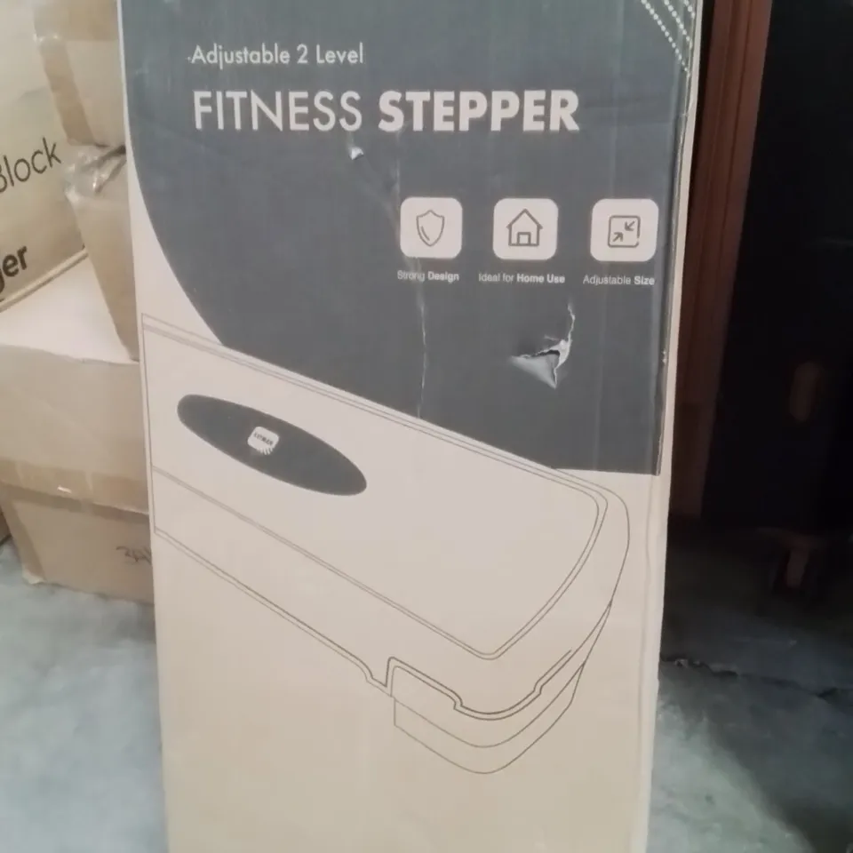 BOXED KAYMAN ADJUSTABLE 2 LEVEL FITNESS STEPPER