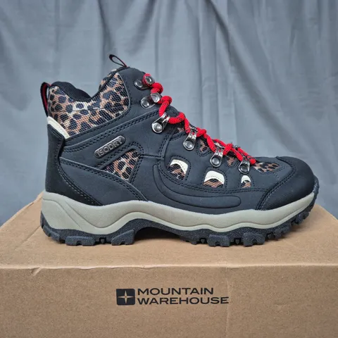 BOXED MOUNTAIN WAREHOUSE ADVENTURER WOMENS WATERPROOF PRINTED WALKING BOOTS - SIZE 3