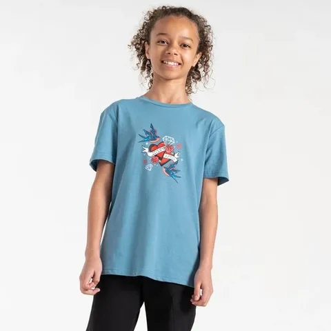 DARE 2B KIDS' TRAILBLAZER II T SHIRT NIAGRA BLUE 7-8 YEARS