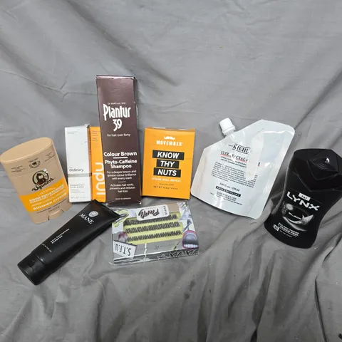 APPROXIMATELY 15 ASSORTED HEALTH & BEAUTY PRODUCTS TO INCLUDE MANE HAIR THICKENING SHAMPOO, THE ORDINARY RESVERATROL + FERULIC ACID, INDU STAND UP TUBING MASCARA, ETC