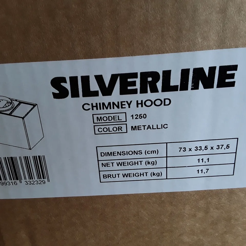 BOXED SILVERLINE CHIMNEY HOOD EXTRACTOR