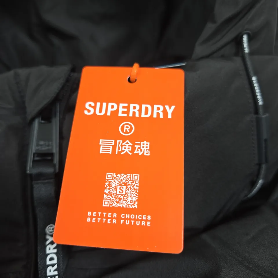 SUPERDRY BLACK COAT XL TAGGED