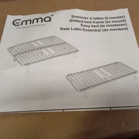 BRAND NEW BOXED EMMA SLATTED BED FRAME - 135 X 190 DOUBLE (1 BOX)