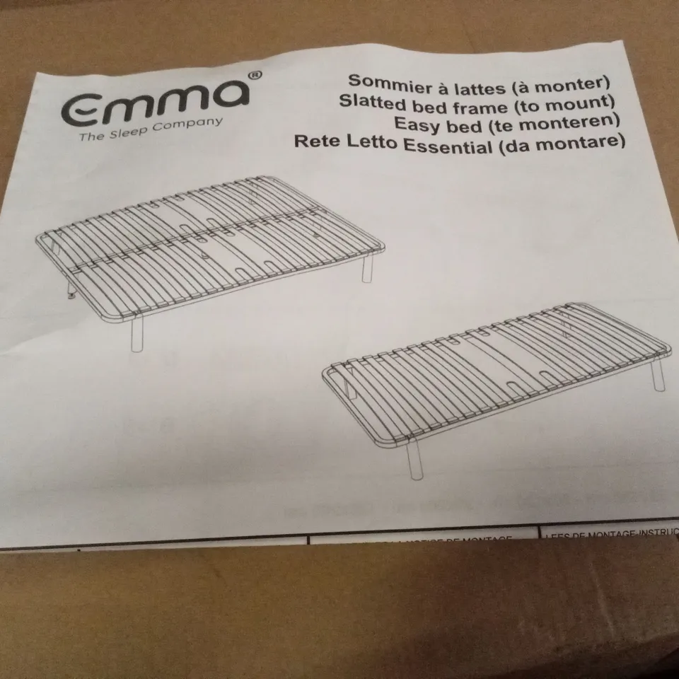 BRAND NEW BOXED EMMA SLATTED BED FRAME - 135 X 190 DOUBLE (1 BOX)