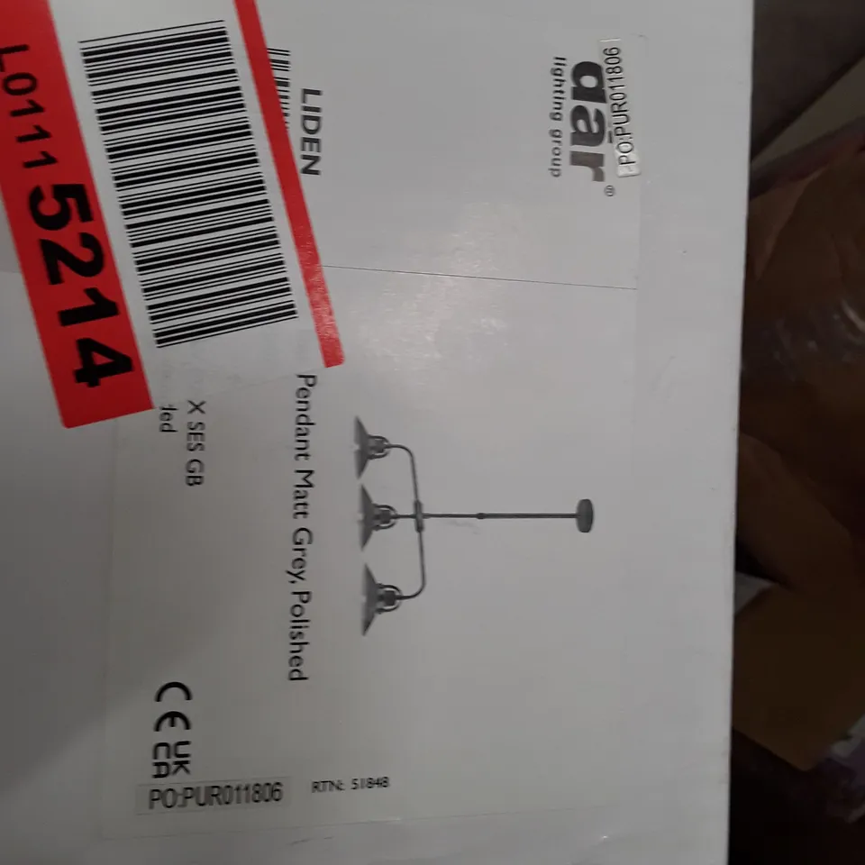 BOXED AMALIA 3 LIGHT KITCHEN ISLAND PENDANT (1 BOX)