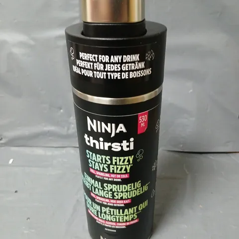 NINJA THIRSTI WATER BOTTLE AND FLASK - 530ML - BLACK