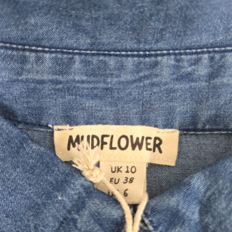 MIDFLOWER DENIM SHIRT DRESS – UK 10 (EU 38)