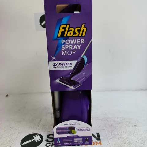 FLASH POWER SPRAY MOP SYSTEM – ALL-IN-ONE SPRAY MOP, PURPLE (BOXED)
