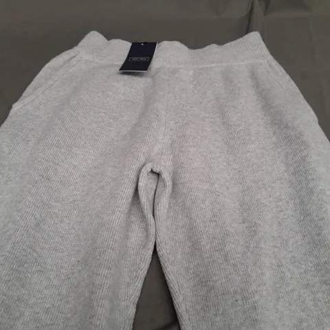 JACK WILLS KNITTED LOGO GREY JOGGERS - SIZE 12