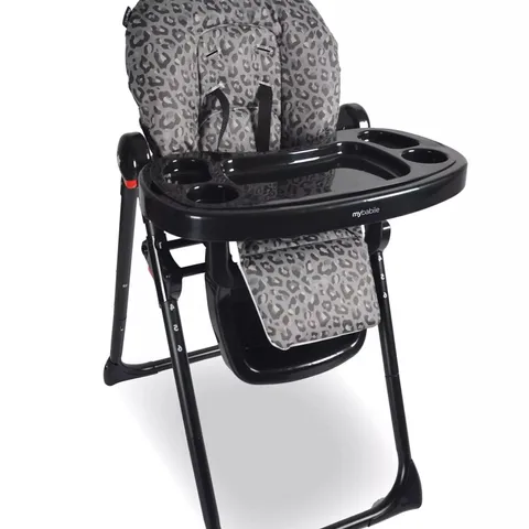 BOXED DANI DYER BLACK LEAPORD PREMIUM HIGHCHAIR MBHC8 - COLLECTION ONLY