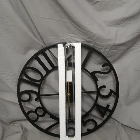 BLACK METAL WALL CLOCK