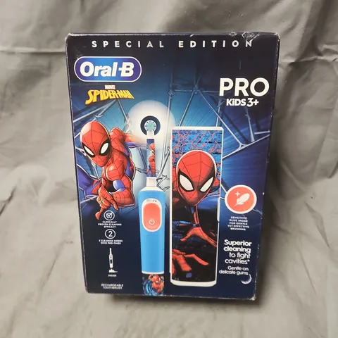 ORAL-B SPECIAL EDITION SPIDER-MAN KIDS ELECTRIC TOOTHBRUSH – 3+ YEARS (BOXED)