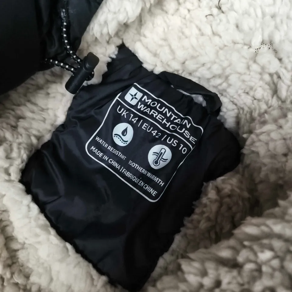 MOUNTAIN WAREHOUSE FLORENCE FUR LINED WOMENS PADDED JACKET IN BLACK - UK 14