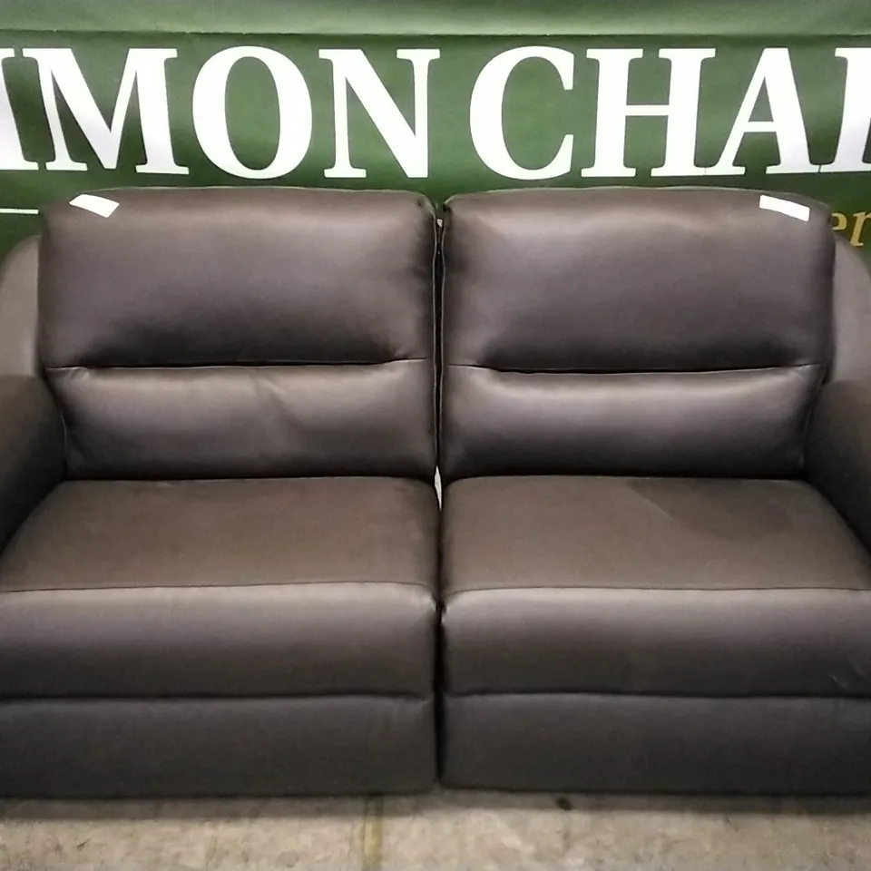 QUALITY ITALIAN DESIGNER AVOLA POWER RECLINER 3 SEATER SOFA CHOCOLATE LEATHER