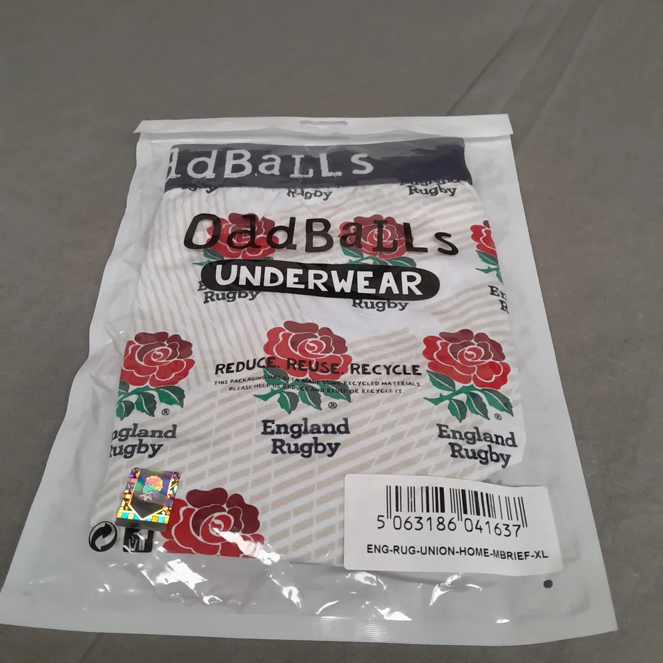 ODDBALLS ENGLAND RUGBY UNION HOME MENS BRIEF SIZE XL