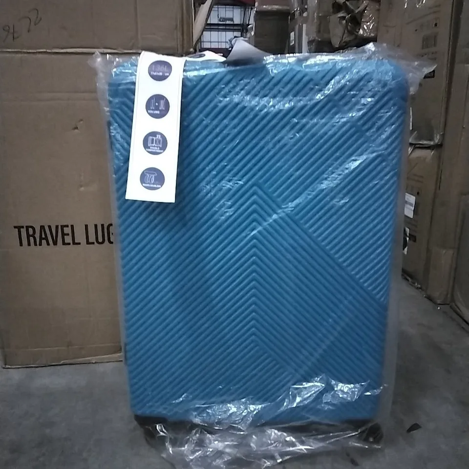 BOXED NEO ELECTRIC BLUE HARD SHELL LUGGAGE SUITCASE (1 BOX)