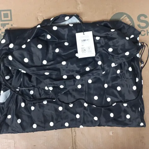 NOBODY'S CHILD PIA SPOT MIDI DRESS IN BLACK/WHITE SIZE UK 10