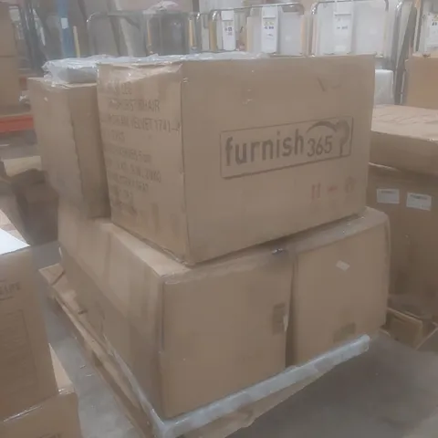 PALLET OF ASSORTED INCOMPLETE HOMES DIRECT 365 FURNITURE PARTS AND PIECES