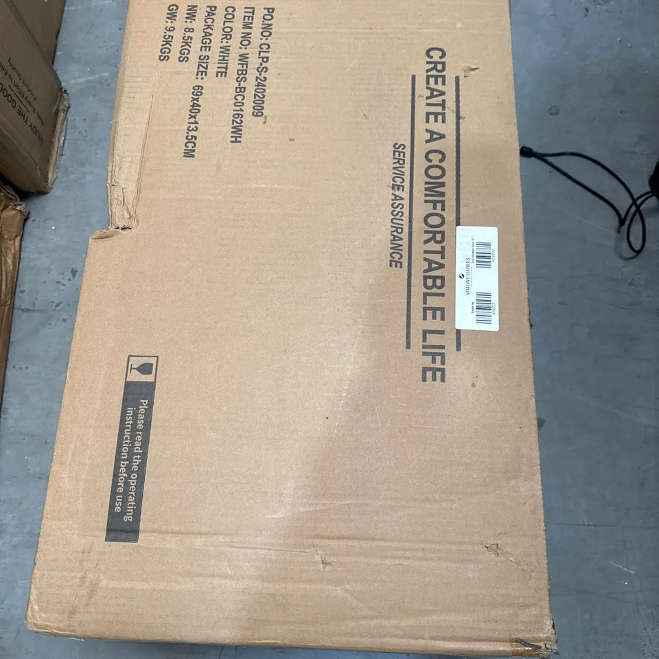 BOXED CORNER SHELVING UNIT WHITE