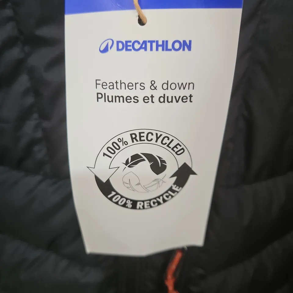 DECATHLON FEATHER & DOWN PUFFER JACKET – BLACK SIZE S