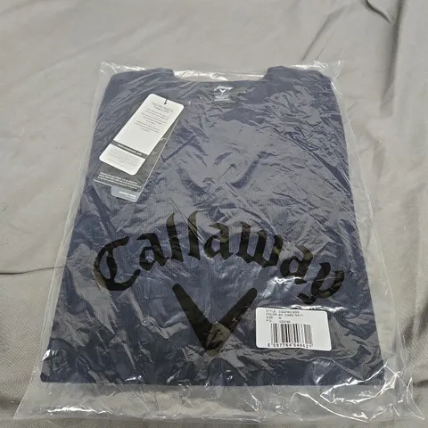 SEALED CALLAWAY WEATHER SERIES V-NECK NAVY JUMPER - MEDIUM