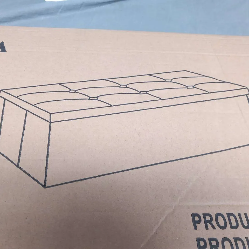 BOXED REQUENA BLACK OTTOMAN 76CM
