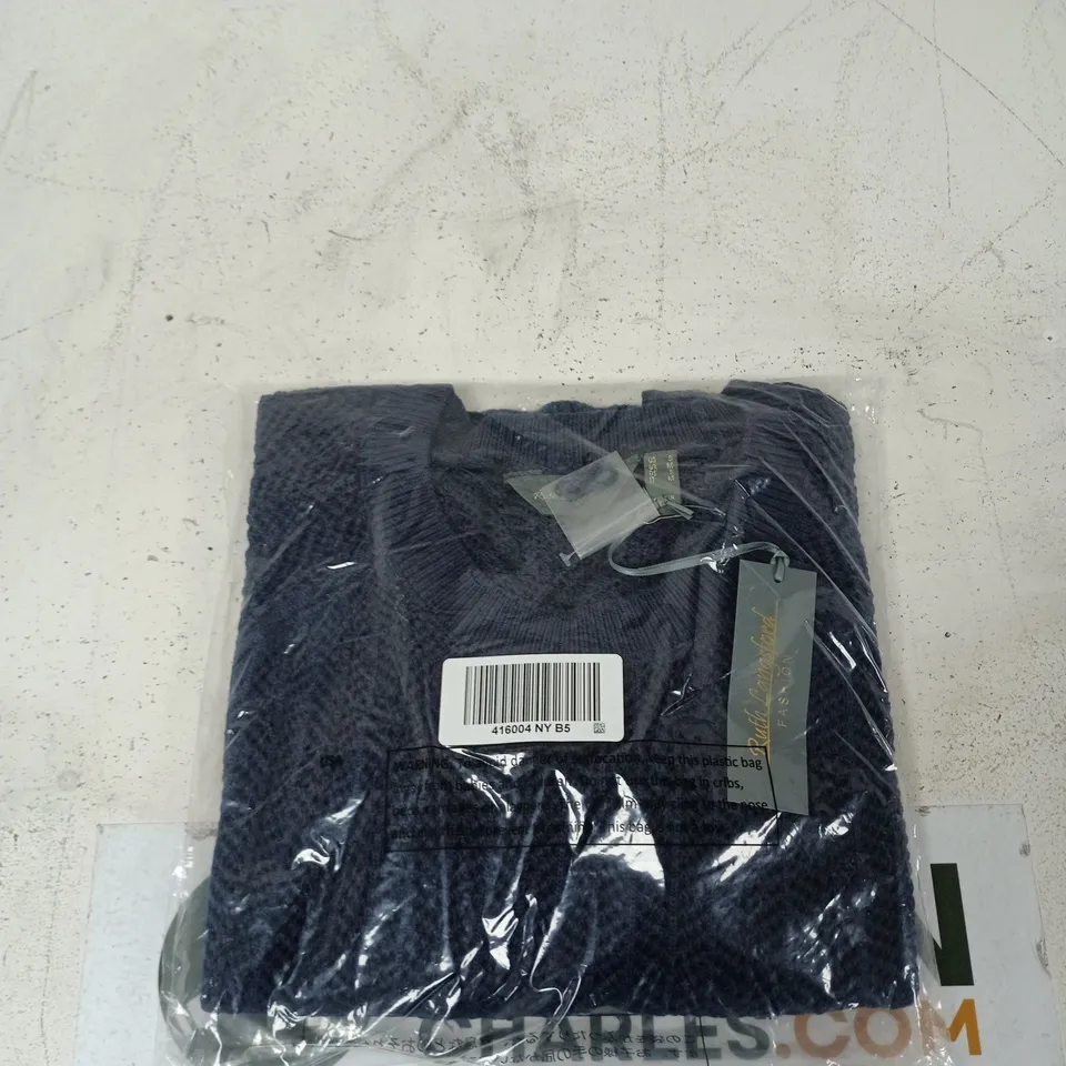 RUTH LANGFORD FASHION NAVY KNIT SWEATER, UK M (US S)