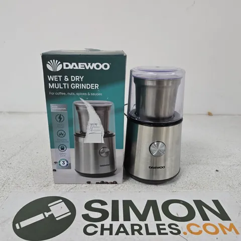 DAEWOO WET & DRY MULTI GRINDER – STAINLESS STEEL, BOXED