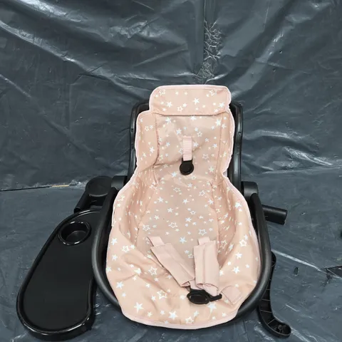 BOXED PUGGLE 3 IN 1 FEED IN PLAY DOLLS HIGHCHAIR , CAR SEAT AND SWING 
