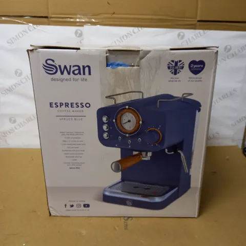 SWAN ESPRESSO COFFEE MAKER - SPRUCE BLUE