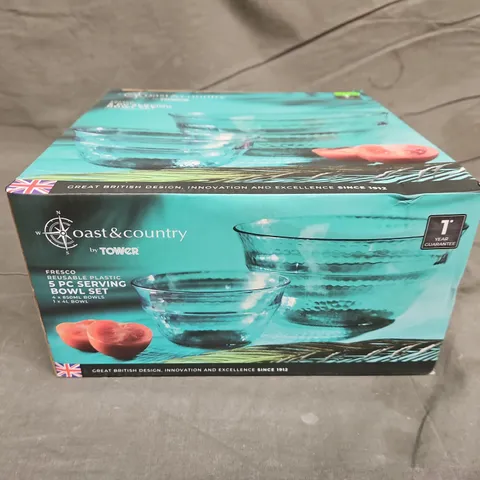 COAST AND COUNTRY 5 PIECE SERVING BOWL SET