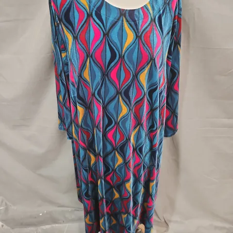 SEASALT CORNWALL MAHONIA DRESS IN FESTIVE RIBBONS DARK JADE SIZE 24