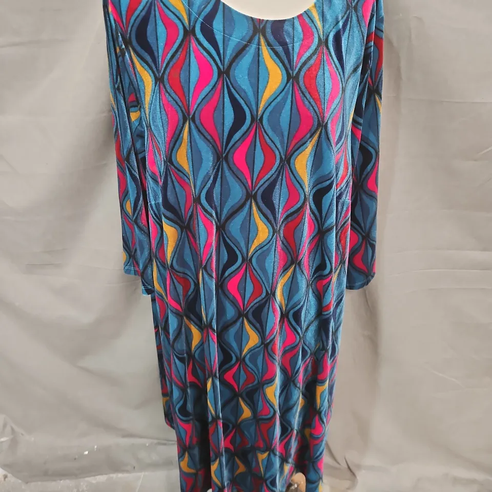 SEASALT CORNWALL MAHONIA DRESS IN FESTIVE RIBBONS DARK JADE SIZE 24